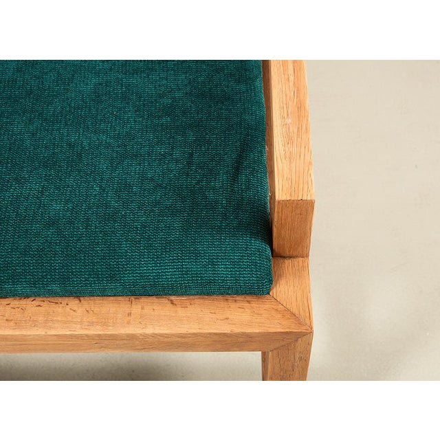 Architectural Dining Chairs and Bench in Oak, Netherlands, 1980s, Set of 4 For Sale - Image 10 of 11