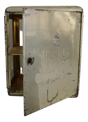 Vintage Metal Display Case by Jacobs Kaffee, 1950s