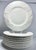 Crate & Barrel 8 Large Ceramic White Embossed Grape Leaf Dinner Plates 12” Italy Good vintage condition. No chips, cracks,...