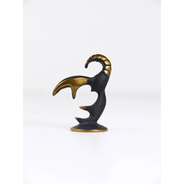1950s Brass Scorpio Zodiac Figurine attributed to Walter Bosse for Hertha Baller, Austria, 1950s For Sale - Image 5 of 7
