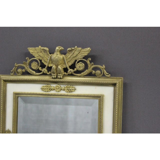 Empire Mirror in Bronze and Marble, Early 19th Century For Sale - Image 9 of 12