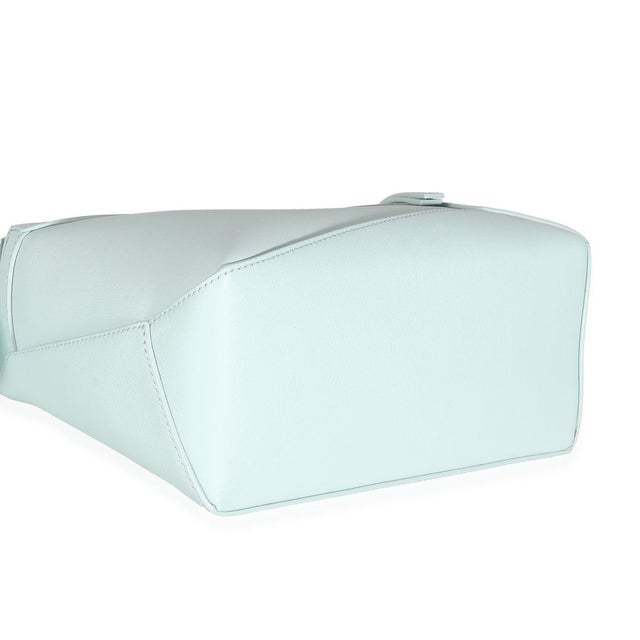 2020s Light Blue Grained Calfskin Small Puzzle Edge Bag For Sale - Image 5 of 8