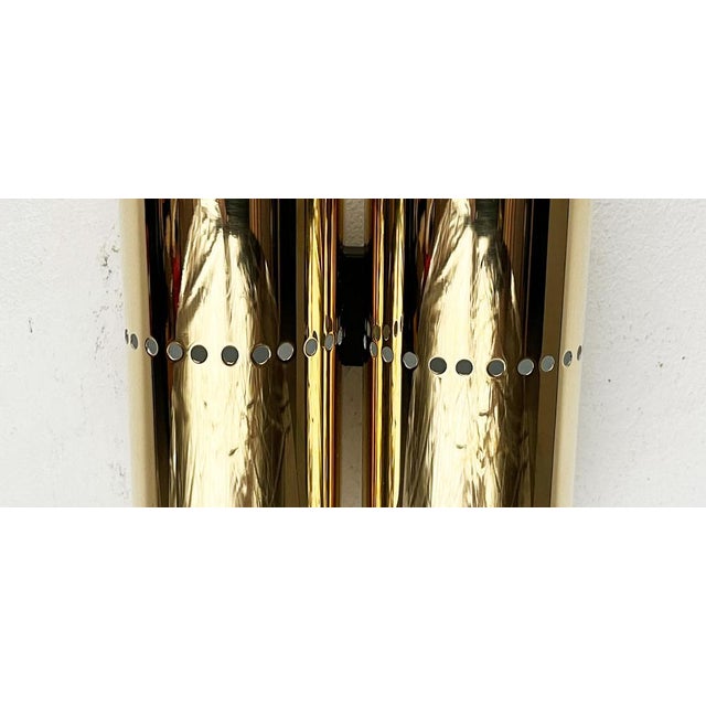 Mid-Century German Space Age Wall Lamp in Brass, 1960s For Sale - Image 12 of 18