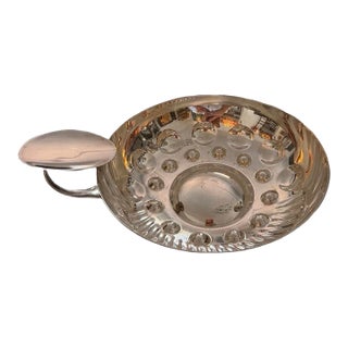 Vintage Oversized French Silver Plate Sommelier Tastevin Cup For Sale
