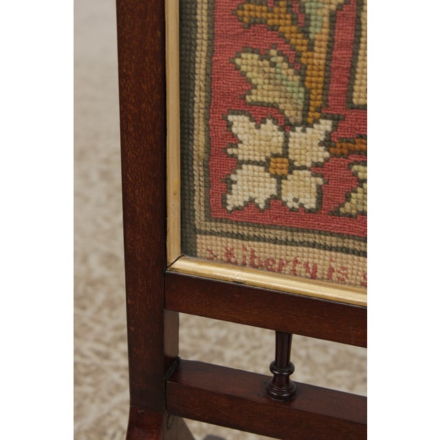 Antique English Mahogany Needlepoint For Sale - Image 15 of 16
