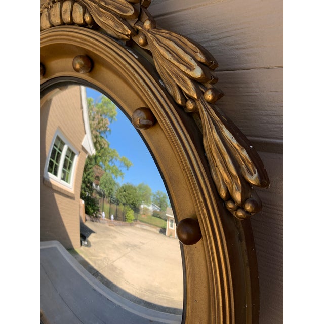 Mid 20th Century Mid 20th Century American Federal Giltwood Eagle Bullseye Convex Mirror For Sale - Image 5 of 11