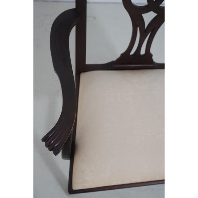 Brown Set of 6 Stickley Mahogany Chippendale Dining Room Chairs For Sale - Image 8 of 18