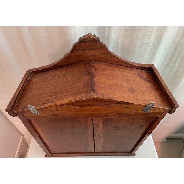 French Country Vintage Wall Display Cabinet For Sale - Image 3 of 7
