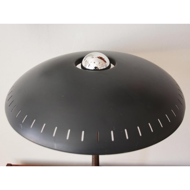 Mid-Century Modern Grey Table Lamp by Louis Kalff for Philips, 1950s For Sale - Image 3 of 11