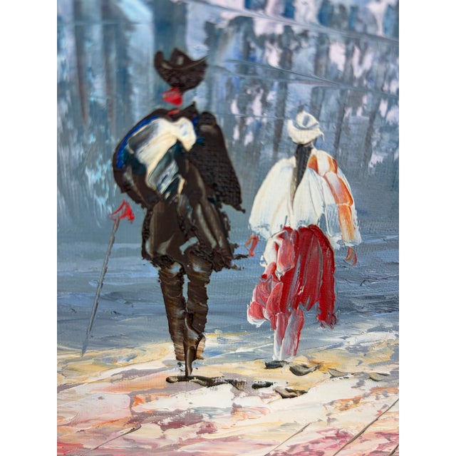 Mid 20th Century Stunning 39" Framed Paris Oil Painting – "Burnett" Eiffel Tower For Sale - Image 10 of 10
