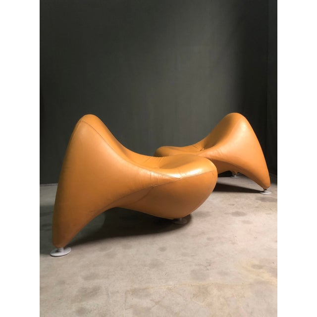 1970s Leather Lounge Chairs by Luigi Colani, 1968, Set of 2 For Sale - Image 5 of 13