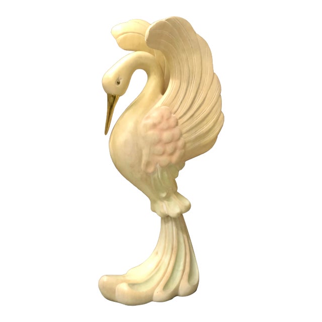 Large Hand Carved Wooden Swan Sculpture | Floor Standing For Sale