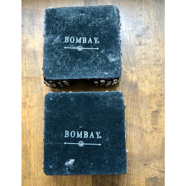 Vintage Glass Bead Bombay Picture Frame Coaster Set - 5 Pieces For Sale - Image 9 of 10