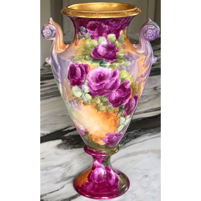 Val's Dollhouse proudly presents an antique Jean Pouyat Limoge, France one-of-a-kind hand painted Edwardian Era floral and...