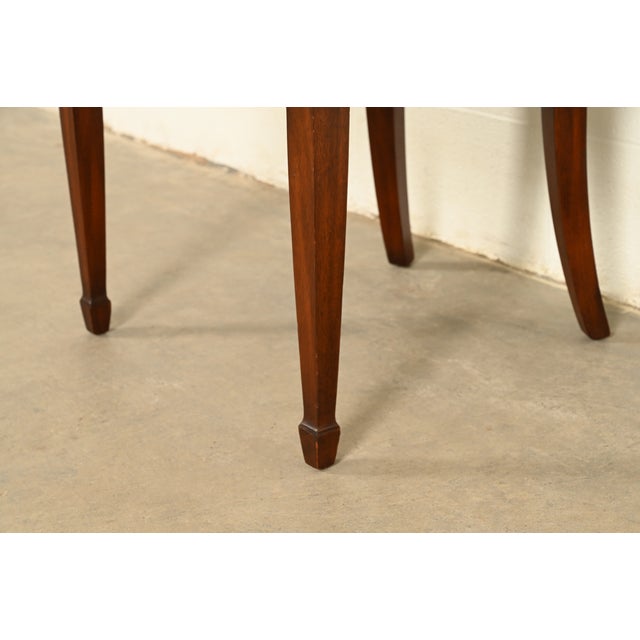 Kindel Furniture Style Federal Carved Mahogany Dining Chairs, Set of Six For Sale - Image 11 of 13