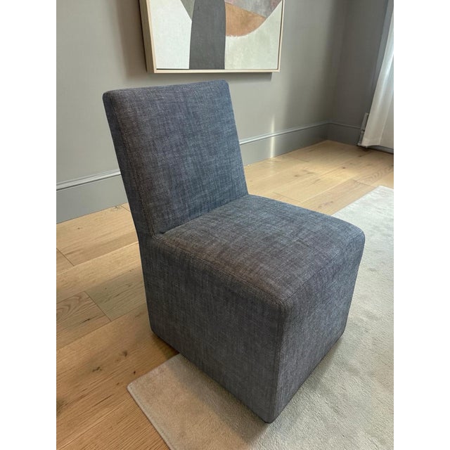 Restoration Hardware Rh (Restoration Hardware) Standard-Height Ellison Fabric Dining Side Chairs – Set of 4 For Sale - Image 4 of 4