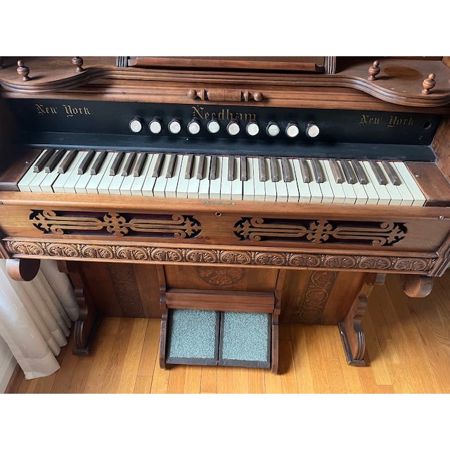 Antique Needhan Victorian High Back Parlor Pump Organ For Sale - Image 15 of 15