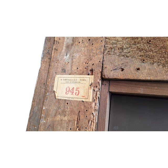 Large Antique Mirror in Carved Wooden Box Frame For Sale - Image 10 of 12