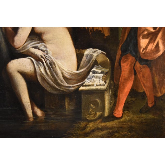 17th Century Roman School Artist, Susanna and the Elders, 17th Century, Oil on Canvas, Framed For Sale - Image 5 of 18