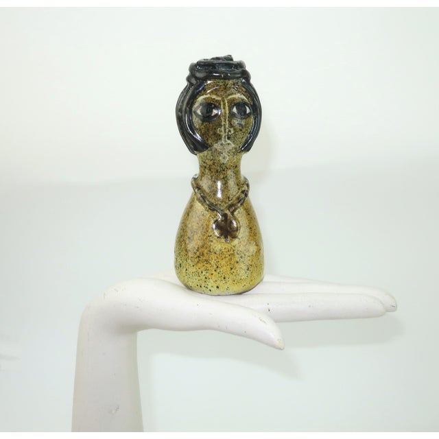Ceramic Figural Salt & Pepper Shakers Attributed to Alfaraz Pottery, a Pair For Sale - Image 11 of 11