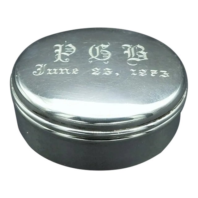 1970s Vintage Sterling Silver Thomae Co Jewelry Presentation Display Trinket Box For Sale