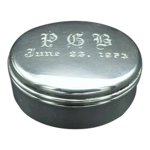 1970s Vintage Sterling Silver Thomae Co Jewelry Presentation Display Trinket Box