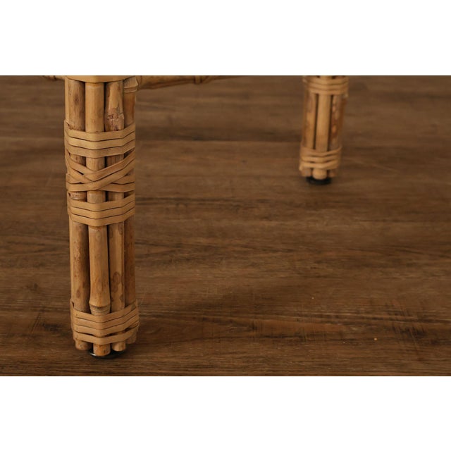 Yellow McGuire Bamboo Rattan Table Base For Sale - Image 8 of 17