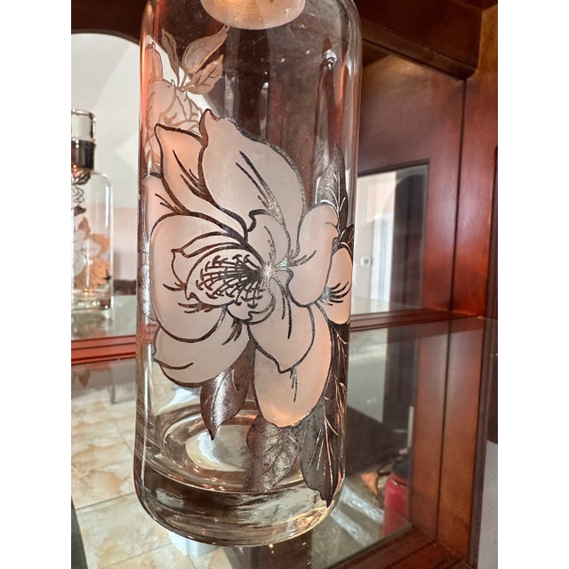 Mid 20th Century Vintage Decanter Sterling Silver Overlay Rockwell 1950’s For Sale - Image 5 of 8