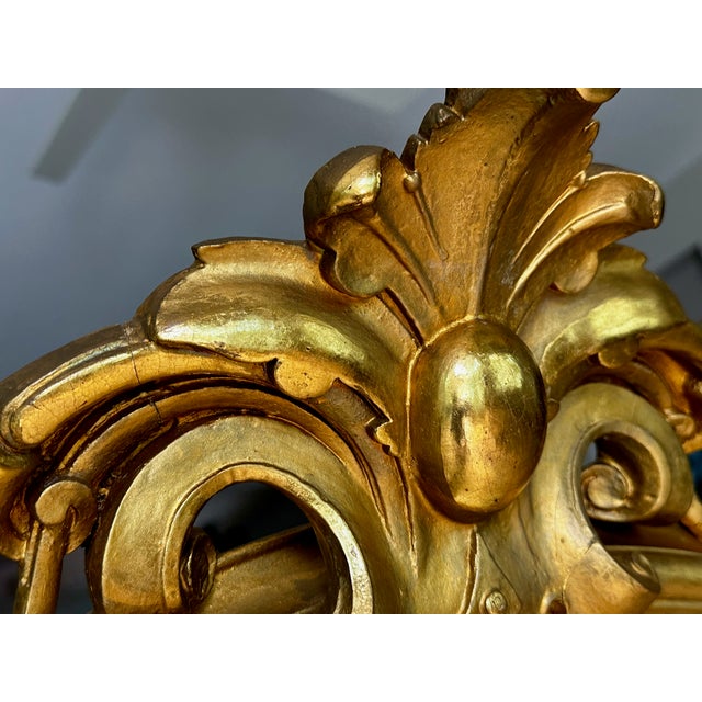 19th Century French Rococo Style Gold Gilt Arched Floor or Wall Mirror For Sale - Image 13 of 18