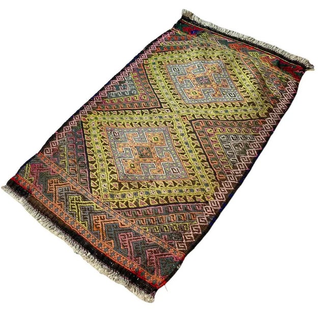 Small Anatolian Turkish Kilim Rug For Sale - Image 6 of 11