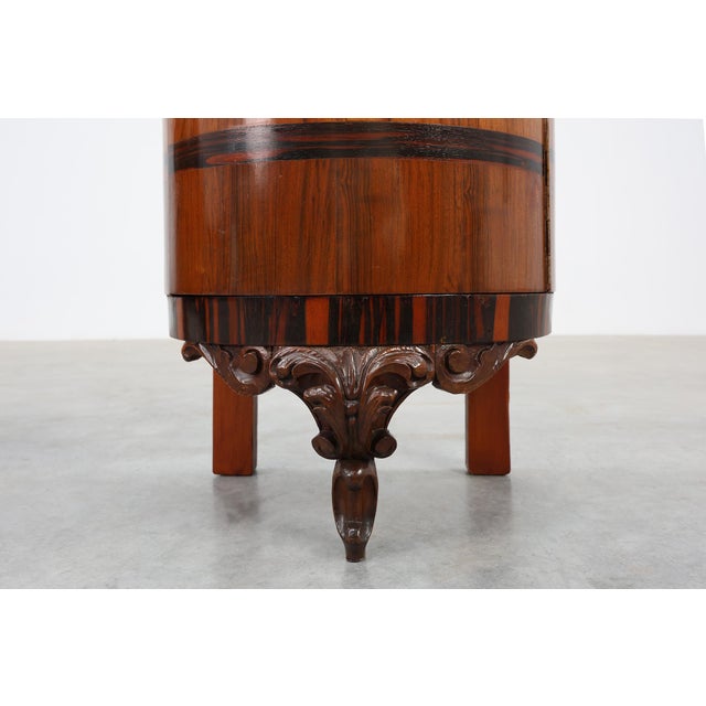Wood Art Deco Walnut and Marble Nightstands, Italy, 1920s, Set of 2 For Sale - Image 7 of 18