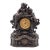 Large 18" Antique Cast Iron & Copper Mantle Clock Cherubs & Harps c.1906. For Sale
