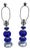 1990s Mid-Century Modern Cobalt Blue Glass Lamps Pair For Sale