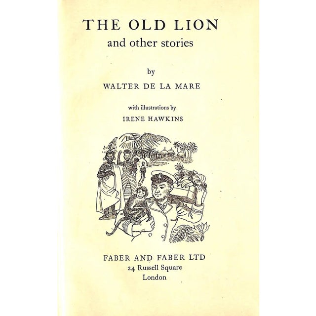 Traditional "The Old Lion and Other Stories" 1942 De La Mare, Walter For Sale - Image 3 of 6