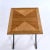 Pair of vintage Nineteen-Laties parquet oak side tables with elegant X shaped bases. The transitional side tables are a...