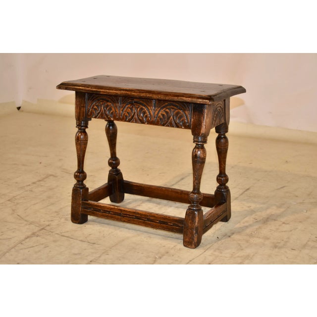 Wood 19th Century English Oak Joint Stool For Sale - Image 7 of 9