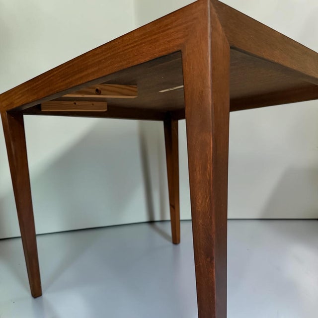 Severin Hansen Square Rosewood Side Table by Severin Hansen for Haslev Møbelfabrik, Denmark, 1960s For Sale - Image 4 of 6