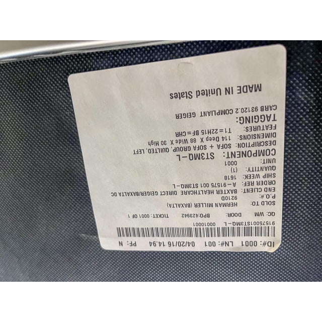 Gray Geiger Tuxedo Two-Piece Component Lounge Sectional in Gray Wool Felt For Sale - Image 8 of 9