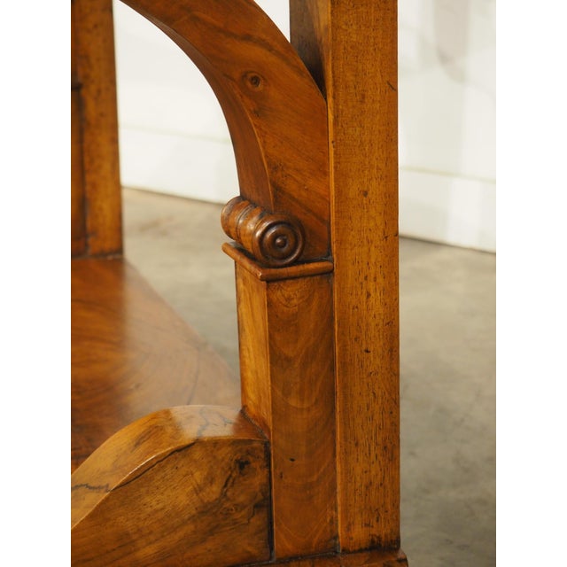 Charming Circa 1825 French Restauration Period Console in Walnut and Burl Walnut For Sale - Image 12 of 17