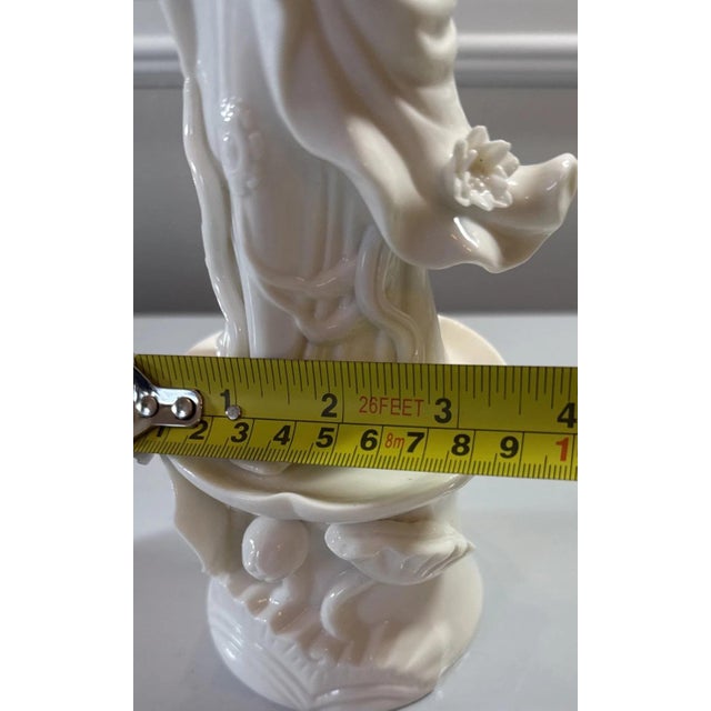1930s Antique Chinese Blanc De Chine Guanyin Figure, Circa 1930 For Sale - Image 5 of 10
