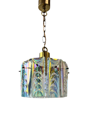 Crystal Pendant Light from Venini, Italy, 1980s