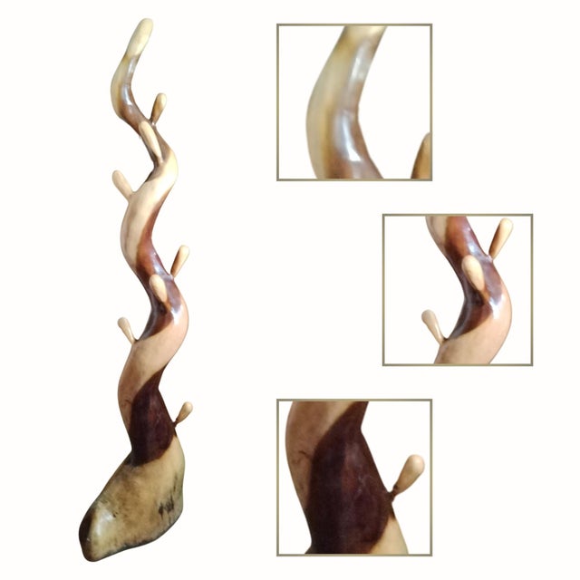 Carved Wooden Coat Rack For Sale - Image 5 of 5