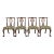 Romweber Antique Chippendale Carved Mahogany Dining Chairs, Set of Four For Sale