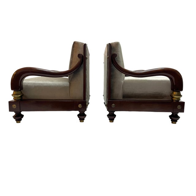 Gray Pair of Sculptural Lounge Chairs Attributed to Octavio Vidales for Muebles Johrvy, Mexico, 1950s For Sale - Image 8 of 17