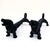 American Vintage Cast Iron Dachshund Andirons For Sale - Image 3 of 12