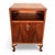 This vintage walnut cabinet is a stunning 1940s Art Deco furniture piece designed to provide elegant vinyl record storage...