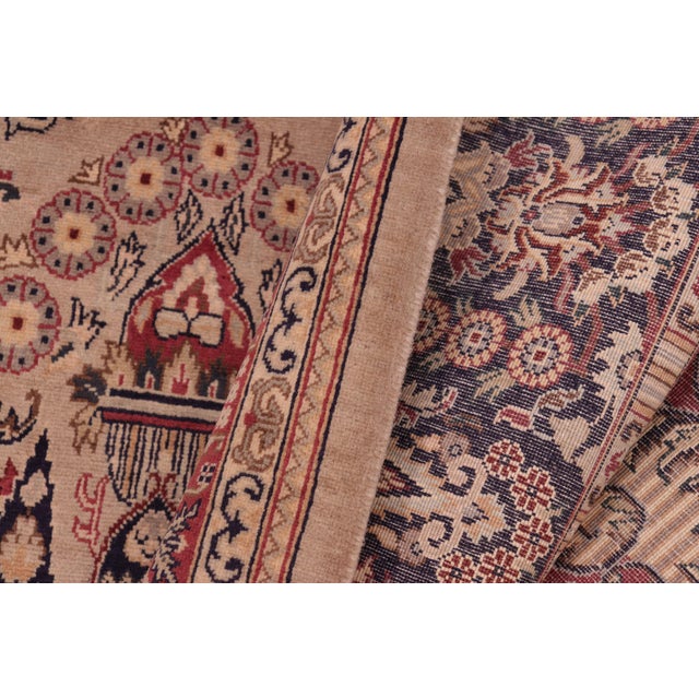 Textile Medallion 1990's Tan/Blue Wool Rug - 8'0'' X 10'1'' For Sale - Image 7 of 9