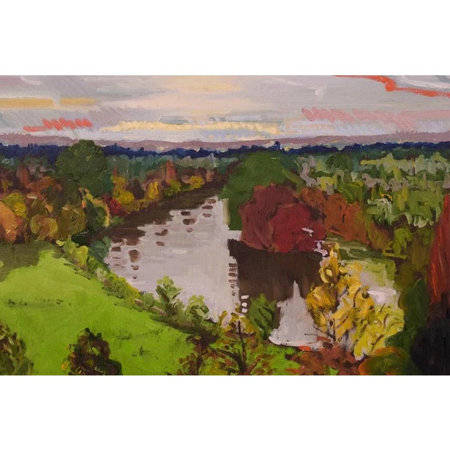 Jackson, Richmond Terrace, Autumn Sunset, 20th Century, Oil on Board, Framed For Sale - Image 3 of 8