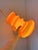 Glass Hanging Lamp in Orange Glass For Sale - Image 7 of 11