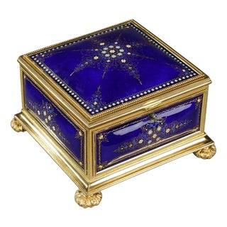 Napoleon III Enamel Box, Bresse, 1860 For Sale